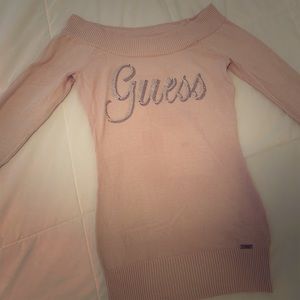 Off shoulder pink top